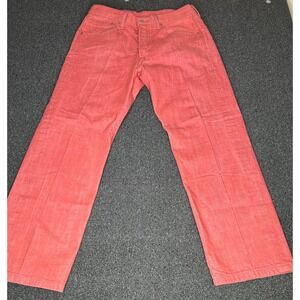 Levi's 501 Men's Denim‎ Red Pink Jeans Size 30x32 (31x27) Buttonfly Salmon